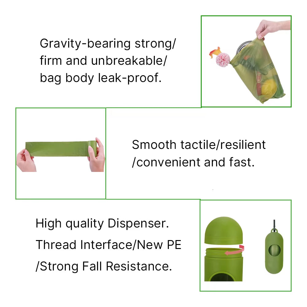 Waste Bag Dispenser for Dog Waste Carrier Green Black Pet Supply Accessory Dog Cat Small Tools Poop Bag Holder